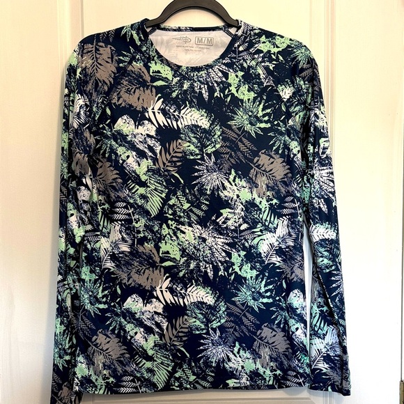 reel life Other - Tropical Print Long Sleeve Swim Coverup